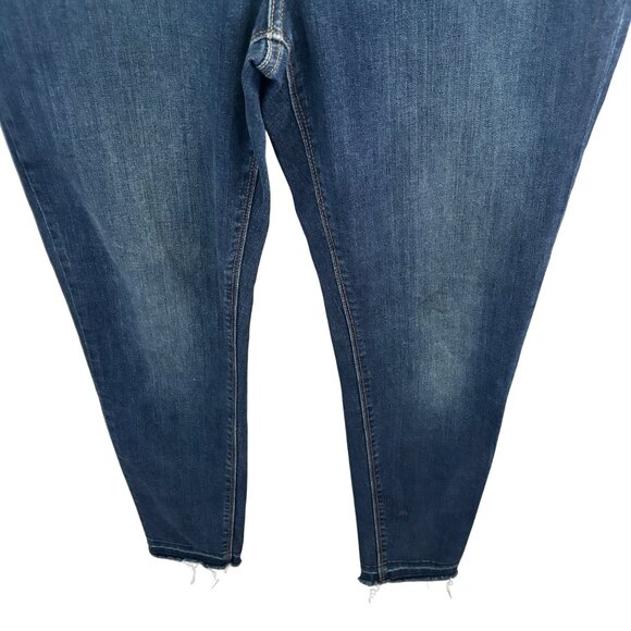 Lucky Brand Women's AVA Skinny Jeans Sz 14 / 32 x 28 Five Pocket Zip Up Raw Hem - Picture 4 of 10